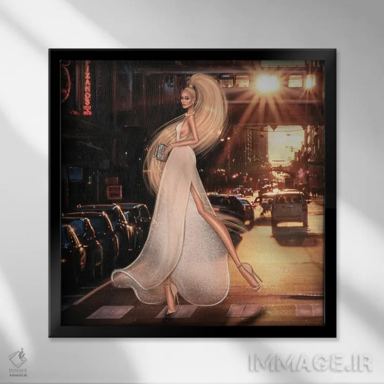 تابلو نیویورک اثر ارین فلیس - نمای قابدار مشکی