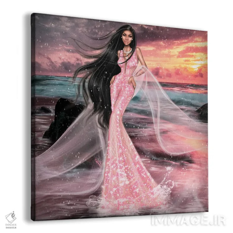 تابلو پری دریایی اثر ارین فلیس - نمای پرسپکتیو محصول