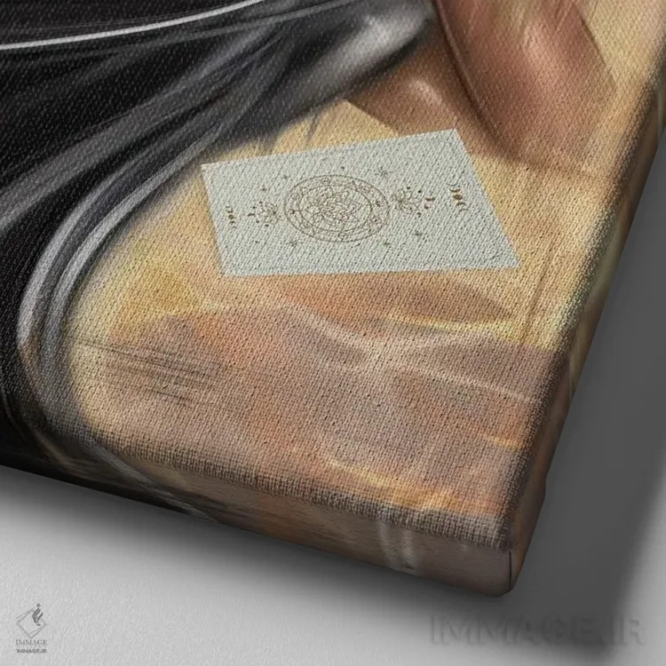 تابلو تاروت (کارت فال) اثر ارین فلیس - نمای نزدیک بافت بوم