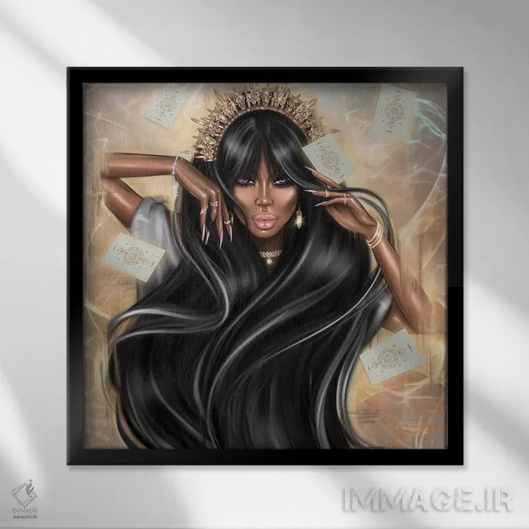 تابلو تاروت (کارت فال) اثر ارین فلیس - نمای قابدار مشکی