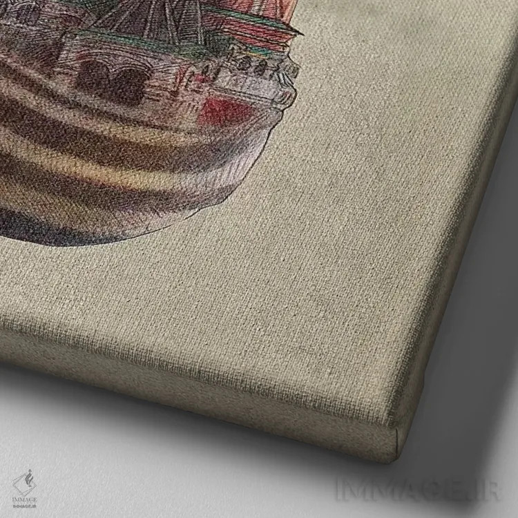 تابلو رویای روزانهٔ حلزون اثر اریک فن - نمای نزدیک بافت بوم