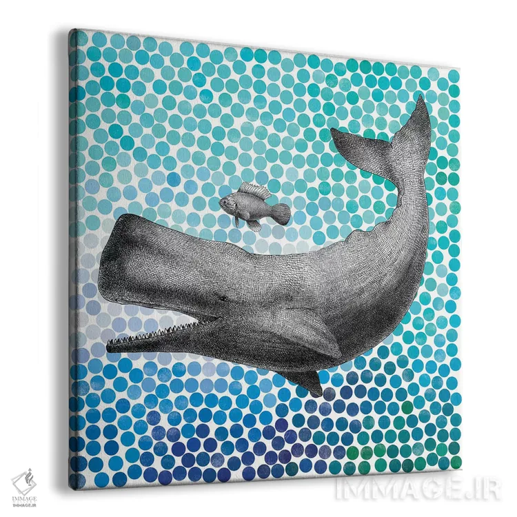 تابلو نهنگ و ماهی یک اثر اریک فن - نمای پرسپکتیو محصول