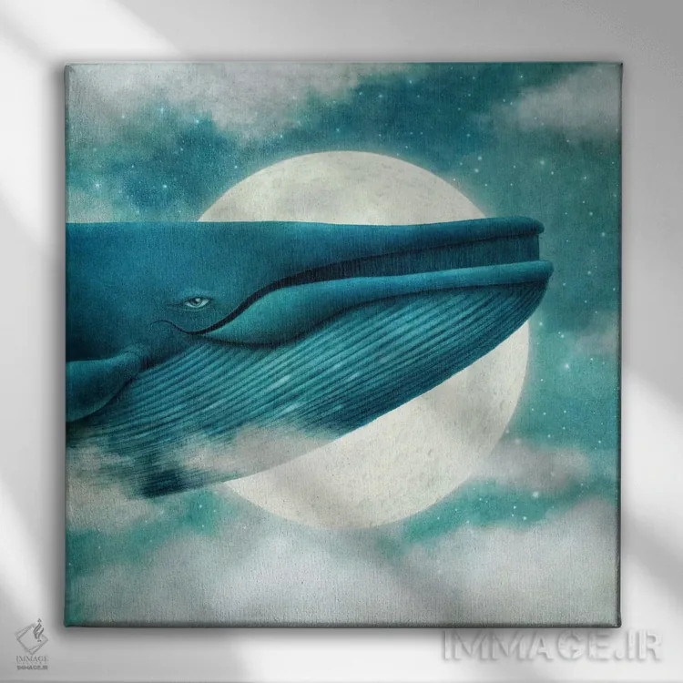 تابلو نهنگ بزرگ اثر اریک فن - نمای روبهرو روی دیوار