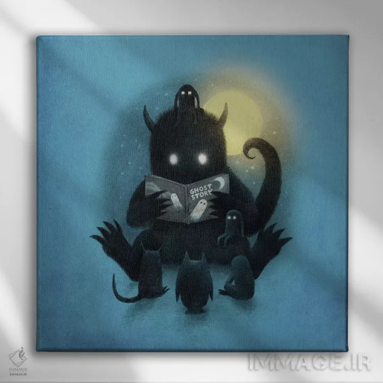 تابلو زمان داستان دو اثر اریک فن - نمای روبهرو روی دیوار