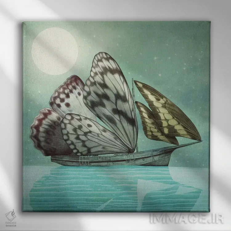 تابلو سفر دریایی (سفر طولانی) اثر اریک فن - نمای روبهرو روی دیوار