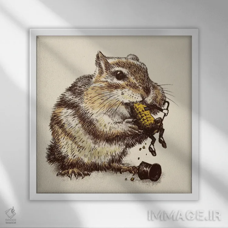 تابلو خطر شغلی اثر اریک فن - نمای قابدار سفید