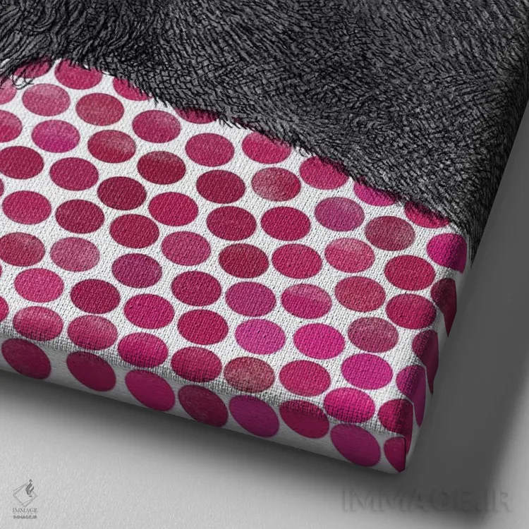 تابلو گاومیش و پروانه یک اثر اریک فن - نمای نزدیک بافت بوم