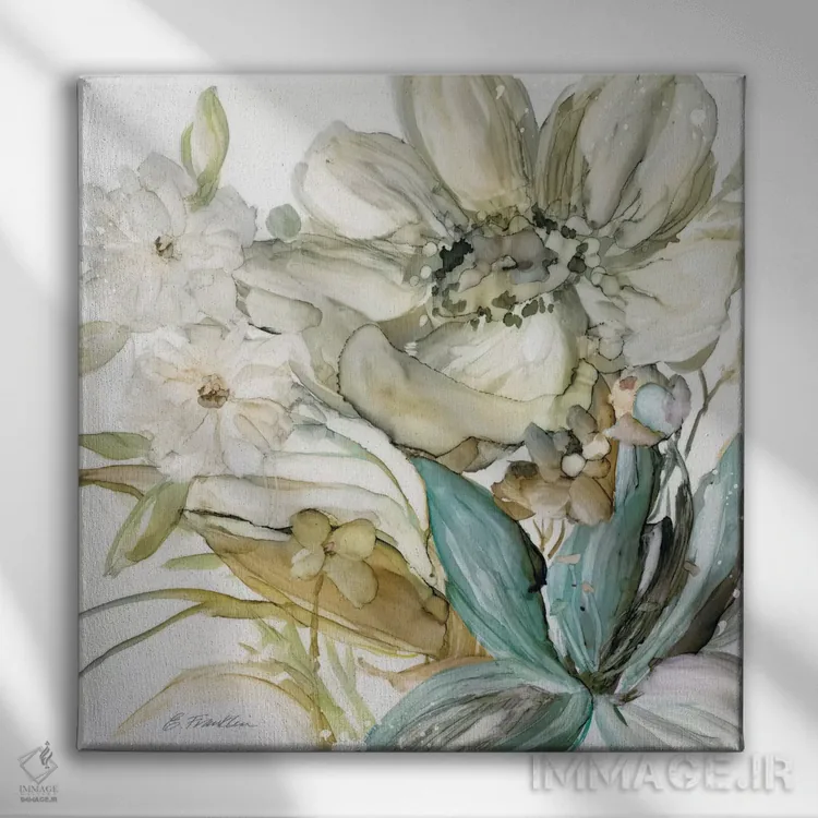 تابلو باغ شیشههای ساحلی دو اثر الیزابت فرانکلین - نمای روبهرو روی دیوار