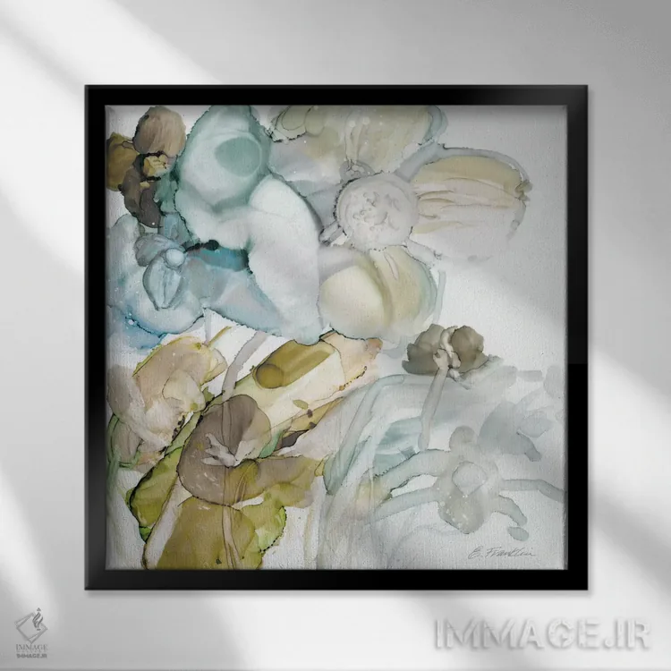 تابلو باغ شیشههای ساحلی سه اثر الیزابت فرانکلین - نمای قابدار مشکی