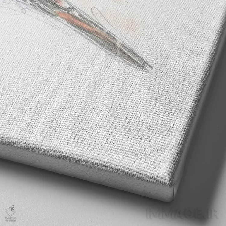 تابلو طرح رابیِن (سینهسرخ) (قسمت دوم) اثر اتان هارپر - نمای نزدیک بافت بوم
