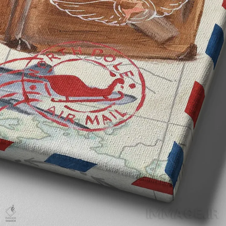 تابلو کریسمس هوایی (قسمت دوم) اثر اتان هارپر - نمای نزدیک بافت بوم