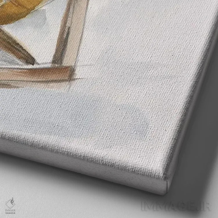 تابلو راحتی رترو (قسمت چهارم) اثر اتان هارپر - نمای نزدیک بافت بوم