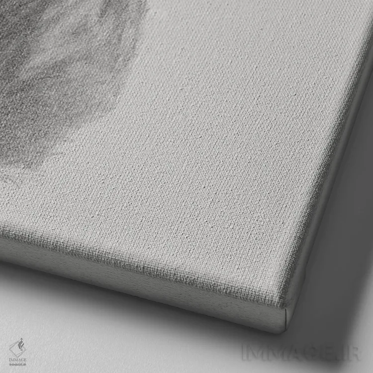 تابلو گاو سیاه اثر اتان هارپر - نمای نزدیک بافت بوم