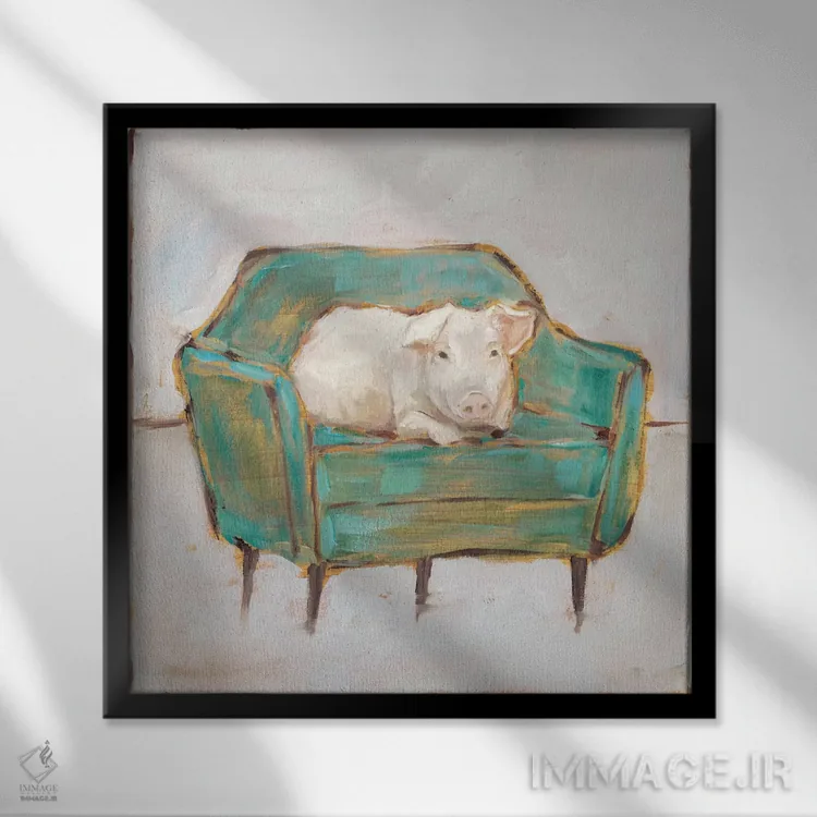 تابلو راحتی موجودات VI اثر اتان هارپر - نمای قابدار مشکی