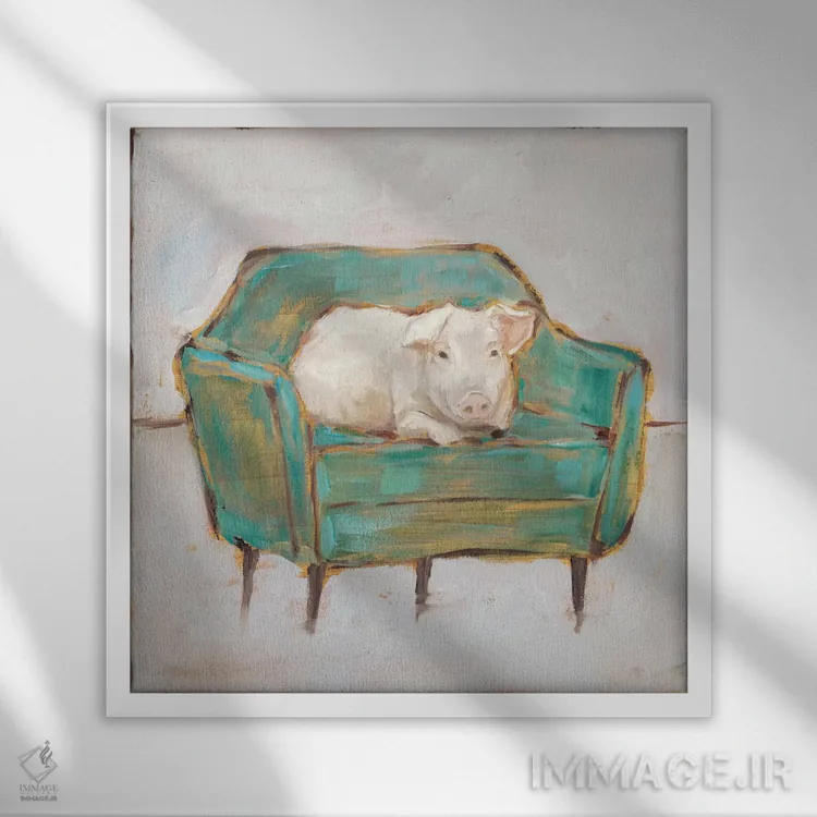 تابلو راحتی موجودات VI اثر اتان هارپر - نمای قابدار سفید