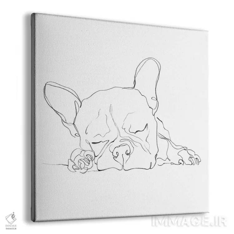 تابلو خطحاشیه بولداگ فرانسوی I اثر اتان هارپر - نمای پرسپکتیو محصول