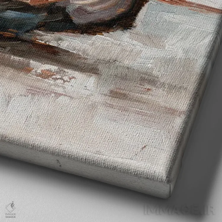 تابلو مطالعه صدف خوراکی I اثر اتان هارپر - نمای نزدیک بافت بوم