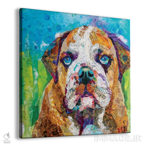 تابلو سگ بولداگ اثر الیزابت سن هیلر - نمای پرسپکتیو محصول