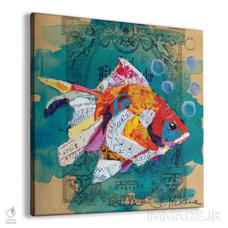 تابلو فانتزی دم پرهای اثر الیزابت سن هیلر - نمای پرسپکتیو محصول