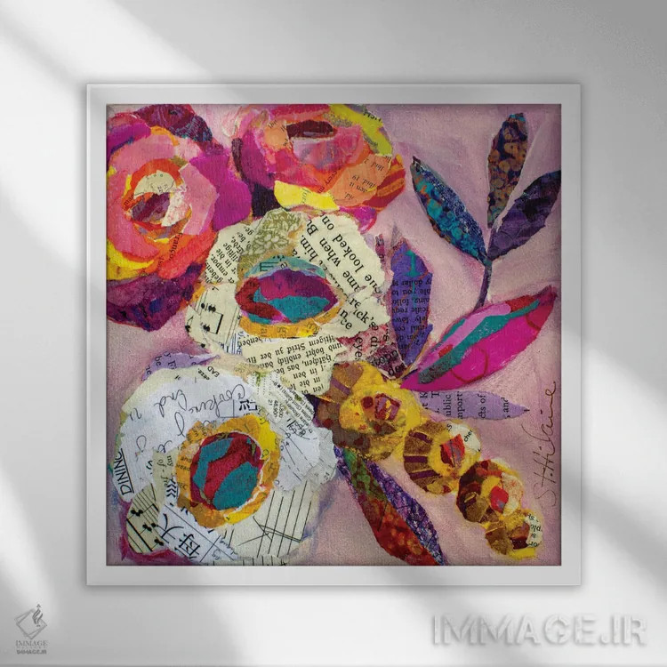 تابلو تولدت مبارک اثر الیزابت سن هیلر - نمای قابدار سفید