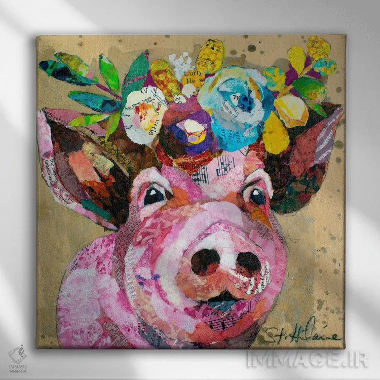 تابلو بنفش (رنگ یا گل) اثر الیزابت سن هیلر - نمای روبهرو روی دیوار