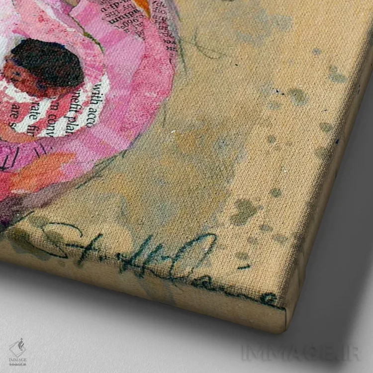 تابلو بنفش (رنگ یا گل) اثر الیزابت سن هیلر - نمای نزدیک بافت بوم