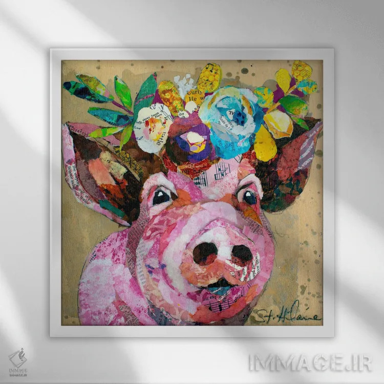 تابلو بنفش (رنگ یا گل) اثر الیزابت سن هیلر - نمای قابدار سفید