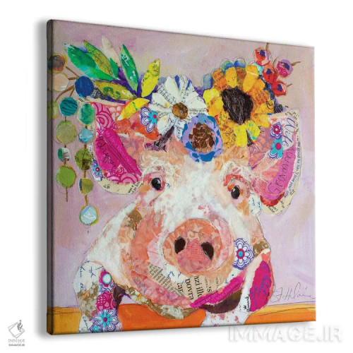 تابلو خانم پیگی (شخصیت عروسکی) اثر الیزابت سن هیلر - نمای پرسپکتیو محصول