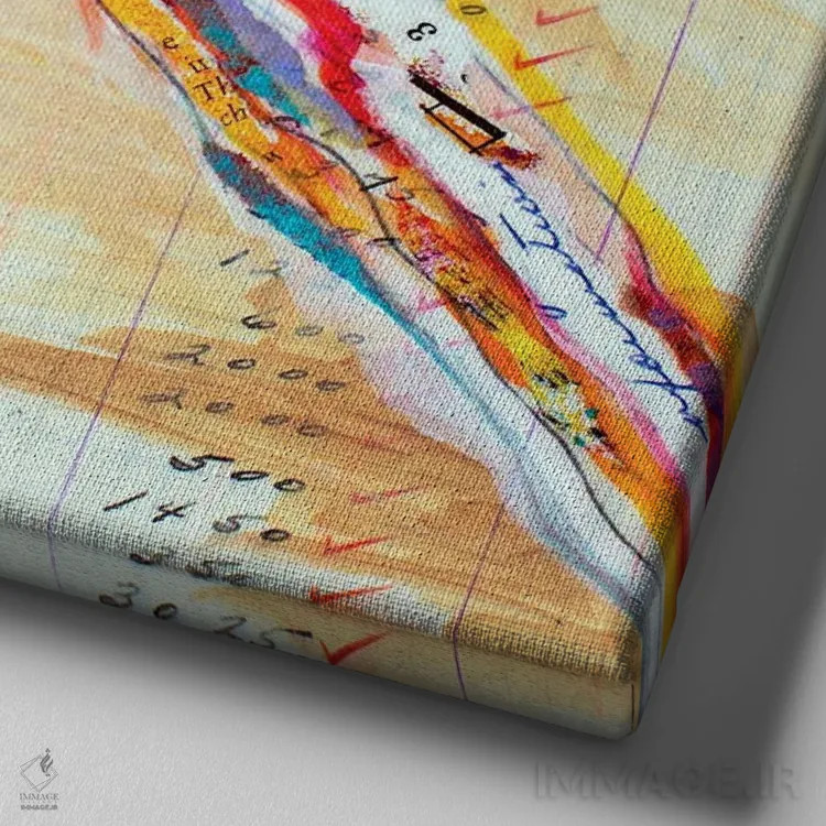 تابلو یازدهم سپتامبر ۱۹۵۳ اثر الیزابت سن هیلر - نمای نزدیک بافت بوم