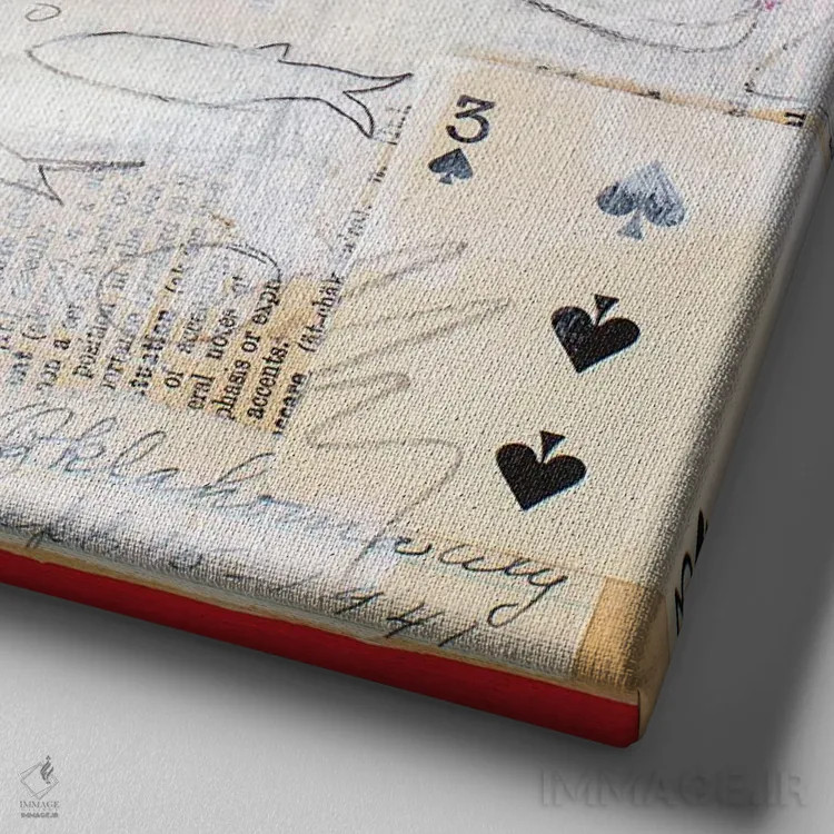 تابلو ماهی دلقک اثر الیزابت سن هیلر - نمای نزدیک بافت بوم