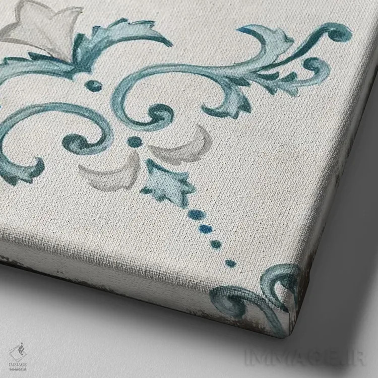 تابلو کاشی کلبه روستایی II اثر الی جونز - نمای نزدیک بافت بوم