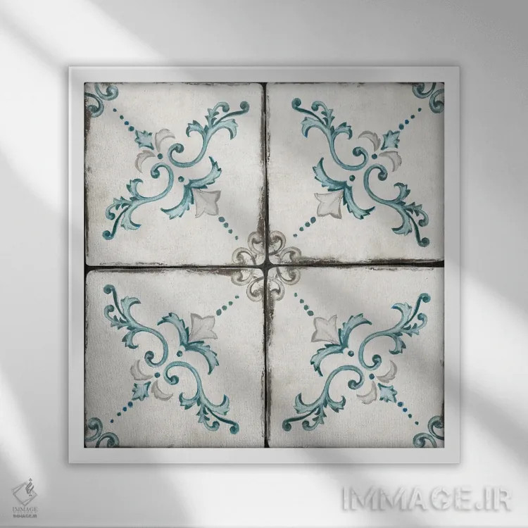 تابلو کاشی کلبه روستایی II اثر الی جونز - نمای قابدار سفید