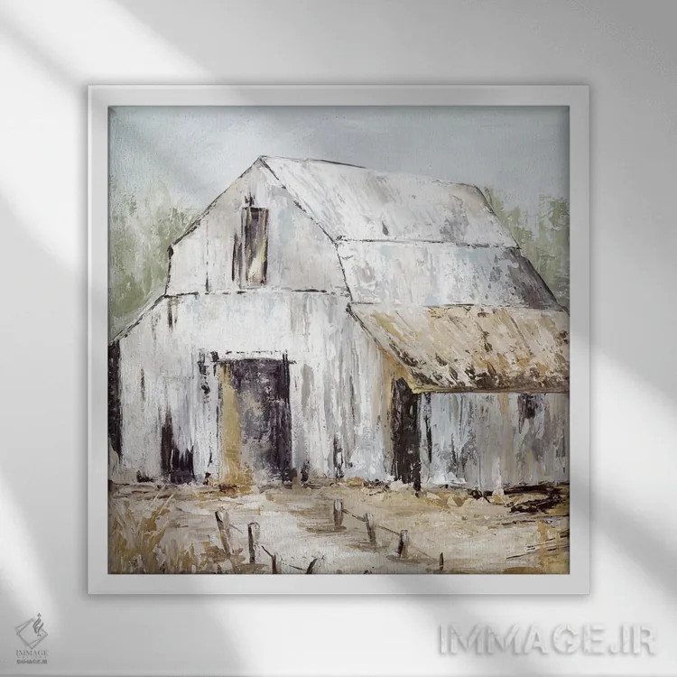 تابلو انبار سفید اثر الی جونز - نمای قابدار سفید