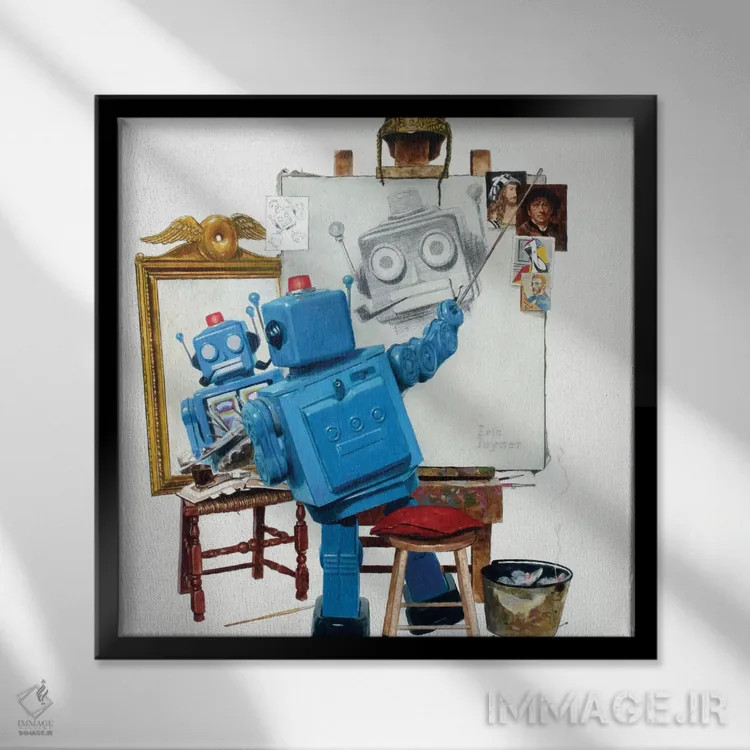 تابلو سلفی اثر اریک جوینر - نمای قابدار مشکی