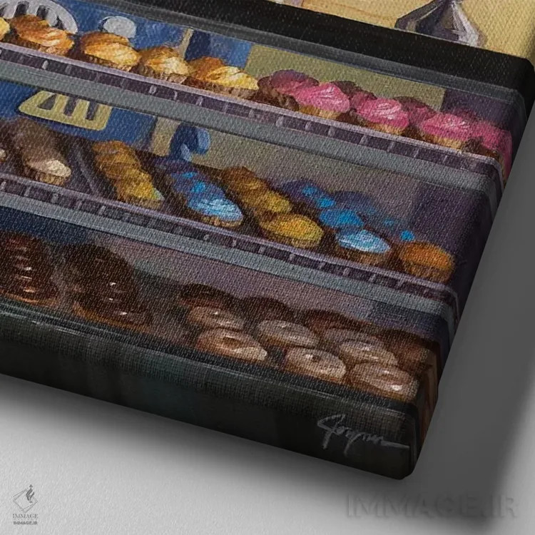 تابلو دودلی اثر اریک جوینر - نمای نزدیک بافت بوم