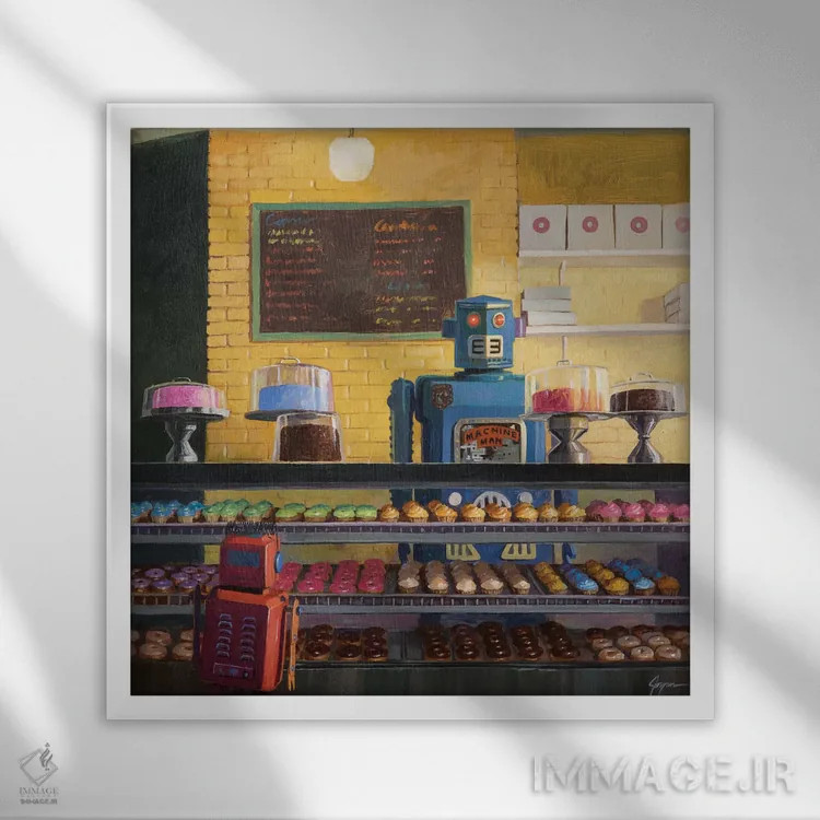 تابلو دودلی اثر اریک جوینر - نمای قابدار سفید