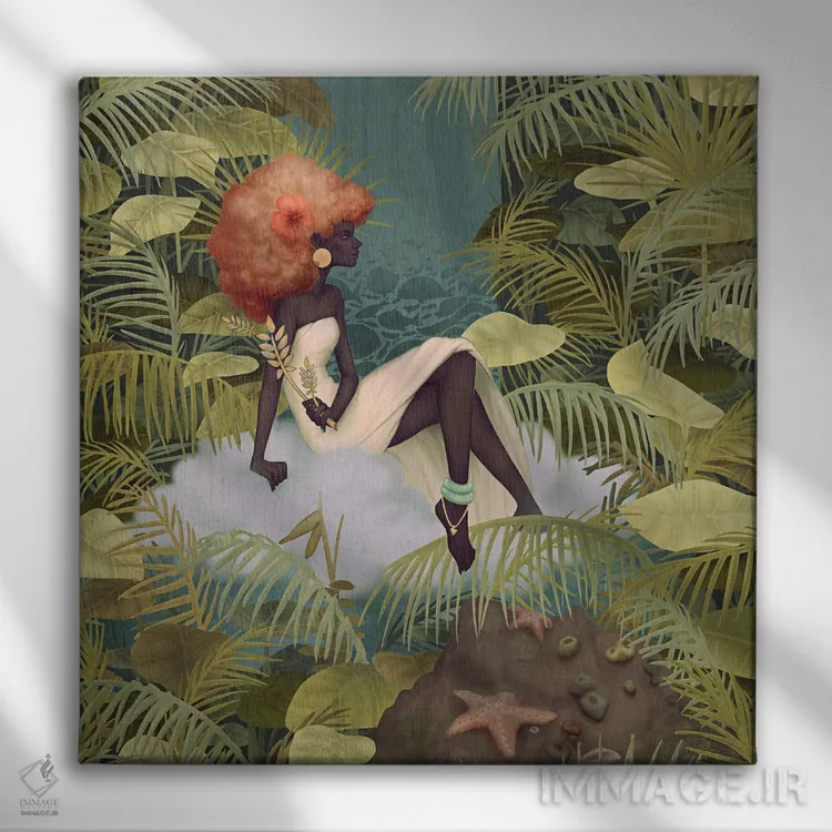 تابلو بازتابهای آرام اثر اجیوا ابنبه - نمای روبهرو روی دیوار