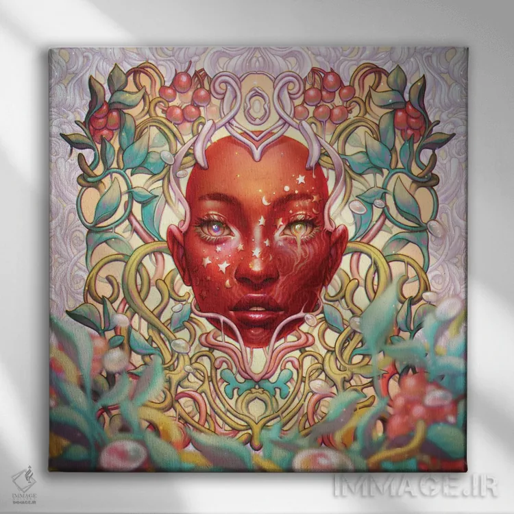 تابلو آفرینش اثر اجیوا ابنبه - نمای روبهرو روی دیوار