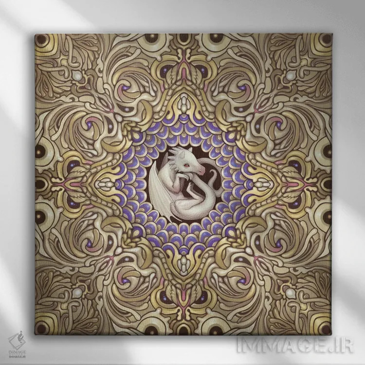 تابلو مروارید اثر اجیوا ابنبه - نمای روبهرو روی دیوار