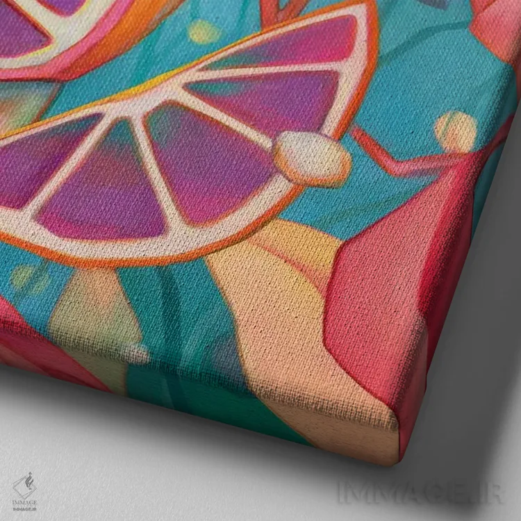 تابلو مرکبات کیهانی اثر اجیوا ابنبه - نمای نزدیک بافت بوم