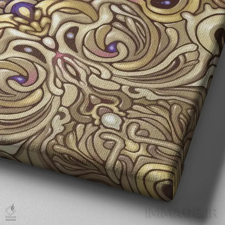 تابلو مروارید اثر اجیوا ابنبه - نمای نزدیک بافت بوم