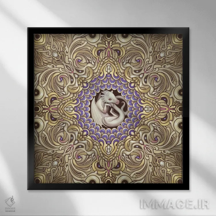 تابلو مروارید اثر اجیوا ابنبه - نمای قابدار مشکی