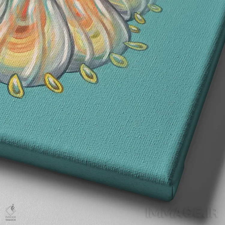 تابلو ملکه ژلهای اثر اجیوا ابنبه - نمای نزدیک بافت بوم