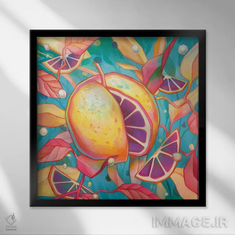 تابلو مرکبات کیهانی اثر اجیوا ابنبه - نمای قابدار مشکی