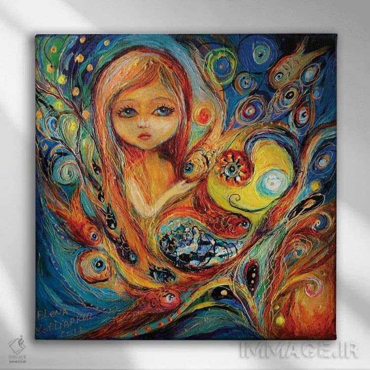 تابلو پری دریایی کوچک من، بتسی اثر النا کوتلیارکر - نمای روبهرو روی دیوار