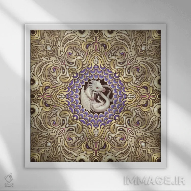 تابلو مروارید اثر اجیوا ابنبه - نمای قابدار سفید