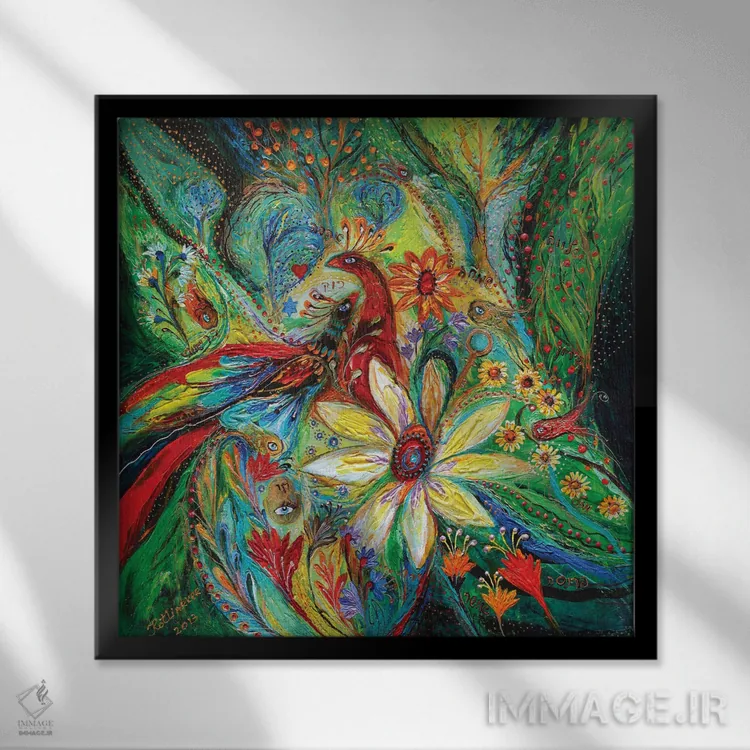 تابلو سرود برای گلهایم اثر النا کوتلیارکر - نمای قابدار مشکی