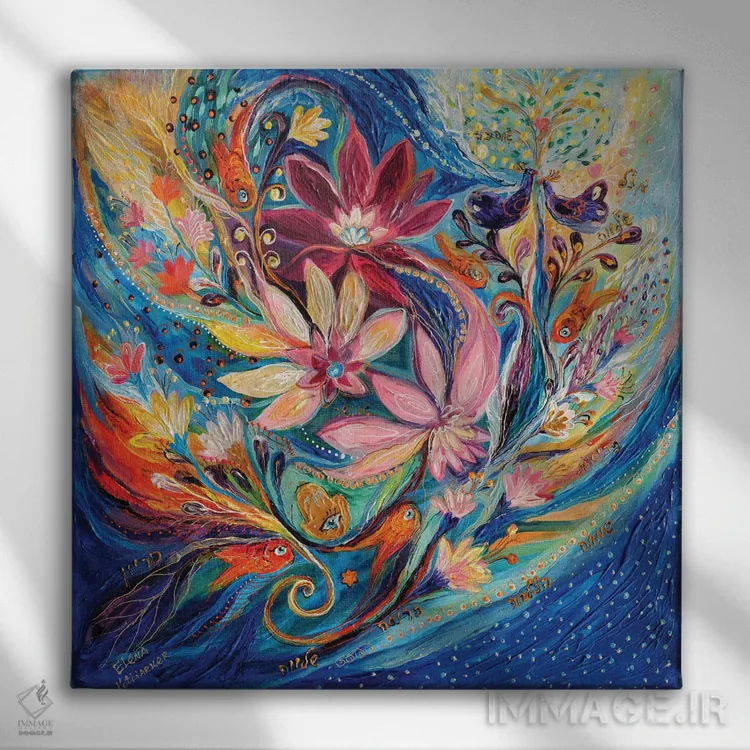 تابلو چهار عنصر III: آب اثر النا کوتلیارکر - نمای روبهرو روی دیوار