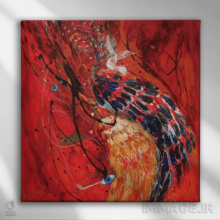 تابلو بالهای فرشته VI: دوگانگی حقیقت اثر النا کوتلیارکر - نمای روبهرو روی دیوار