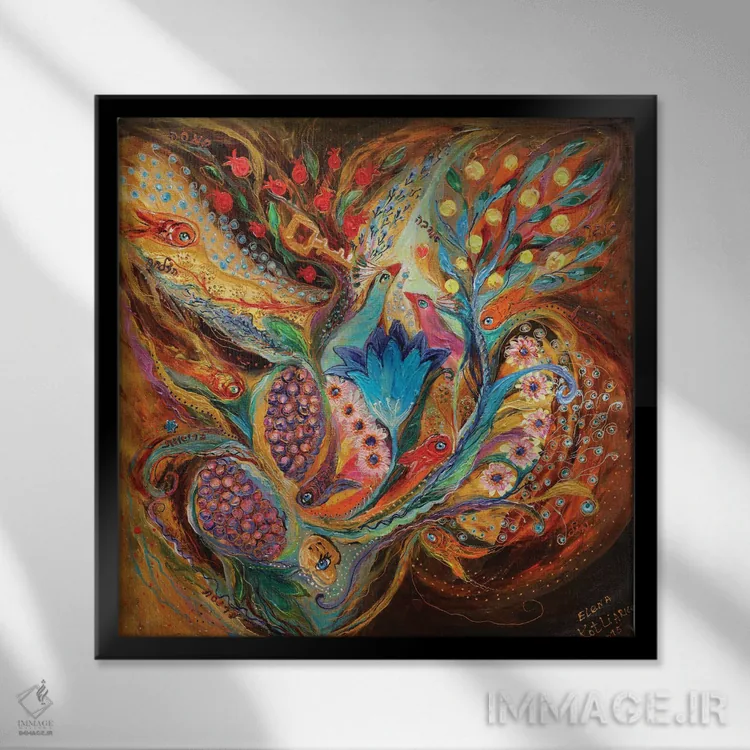 تابلو چهار عنصر III: زمین اثر النا کوتلیارکر - نمای قابدار مشکی